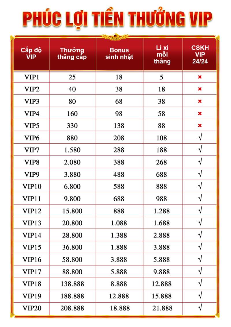 phuc loi vip