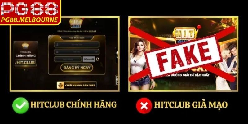 Quan sát giao diện link Hitclub giả mạo